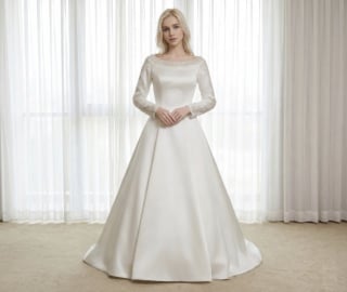 035-Dramatic-A-Line_Off-Shoulder_Champagne-Undertone_Large-Damask-Lace-asian-bridal-hire