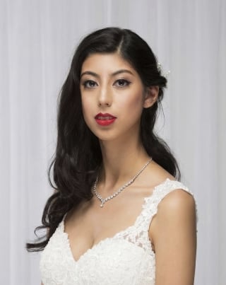 039-Dramatic-A-Line_Off-Shoulder_Draped-Swag-Sleeve_3D-Floral-Hem-asian-bridal-hire