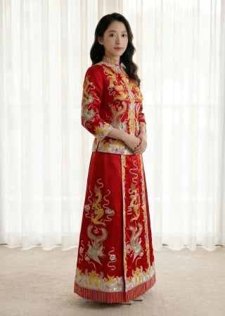 019-Soft-A-Line_Cap-Sleeve_Illusion-Sweetheart_Beaded-Belt_Lace-Applique-asian-bridal-hire