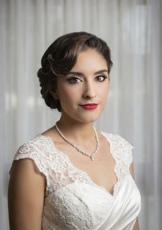 090-Dramatic-A-Line_Off-Shoulder_Puffy-Ruffled-Sleeves_Beaded-Bodice-asian-bridal-hire