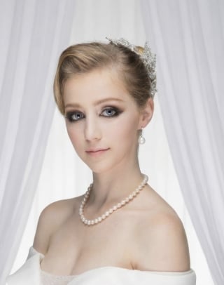 005-Dramatic-A-Line_Illusion-High-Neck_Ruched-Bodice_Lace-Hem-asian-bridal-hire